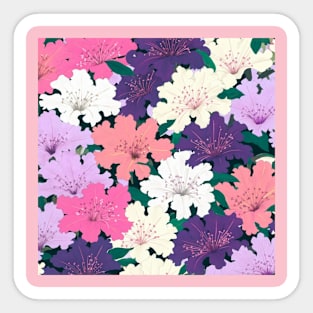 azalea flowers Pattern Sticker